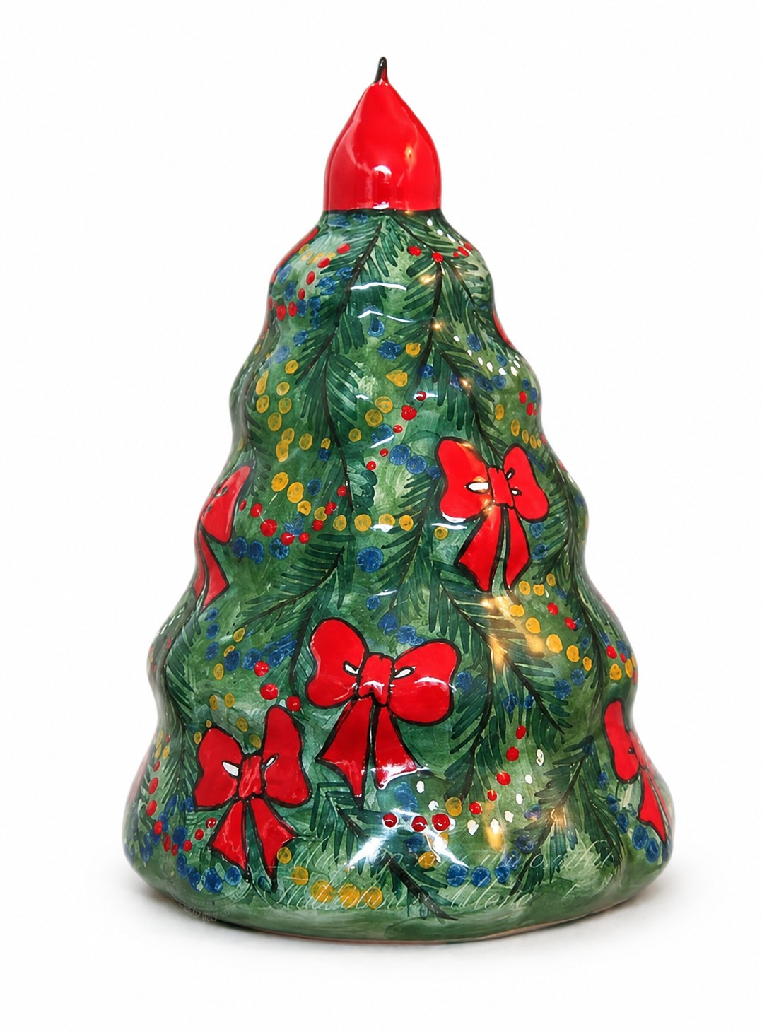Елочная игрушка «Елка» Майолика. 80 x 116 мм.