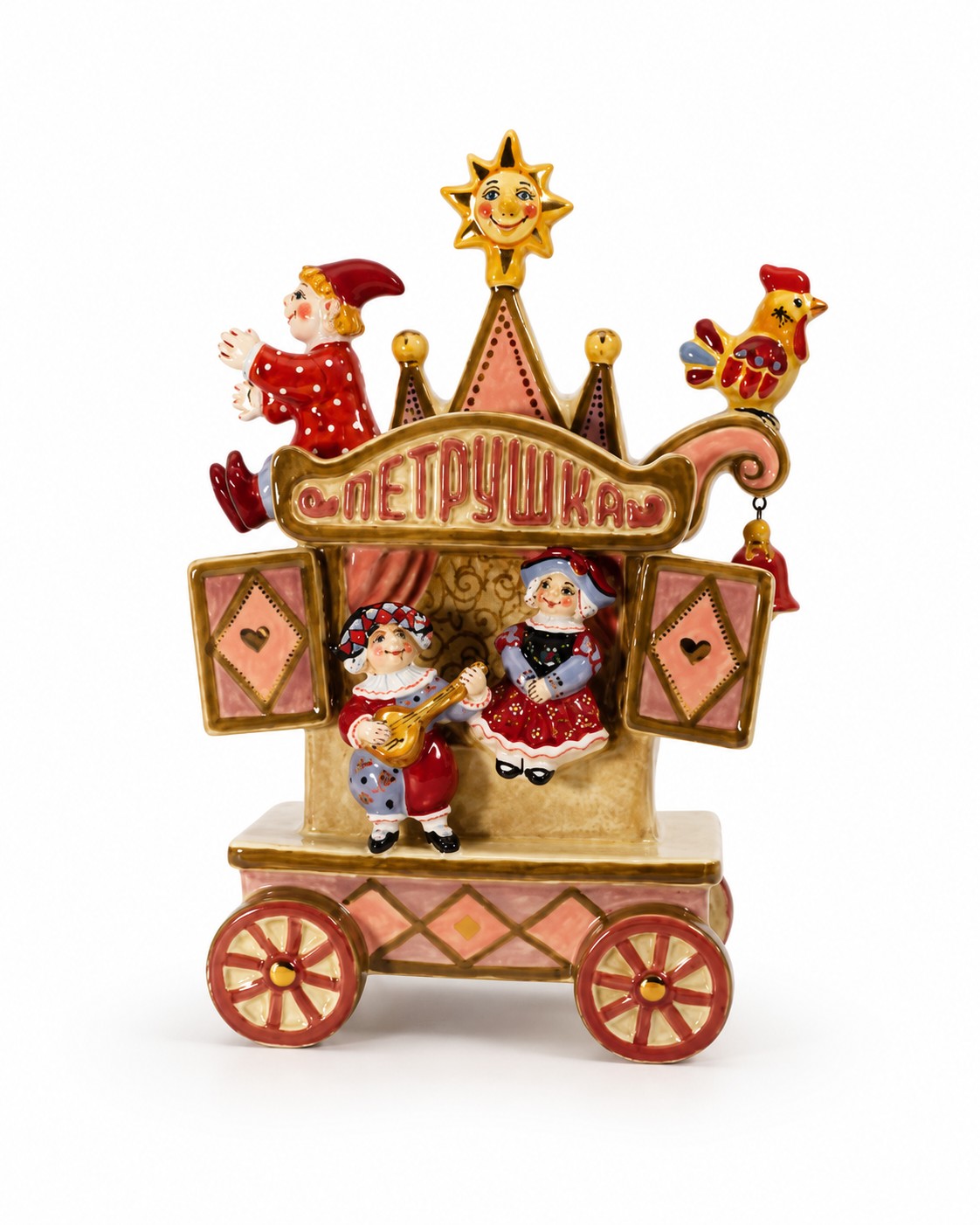 Елочная игрушка «Балаганчик» Форма: Балаганчик. Майолика