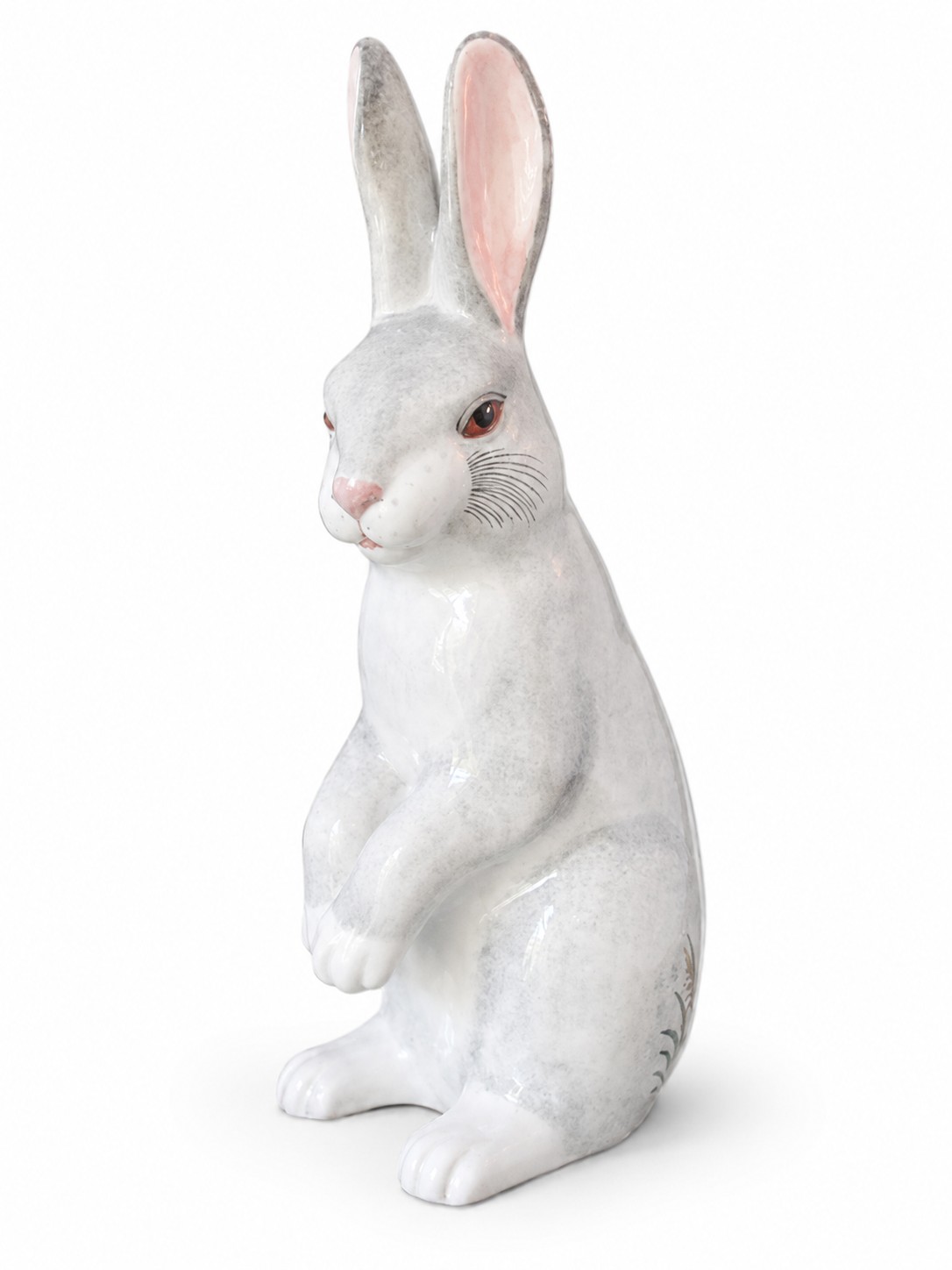 Скульптура «Кролик стоящий» Майолика. 200 x 425 мм.