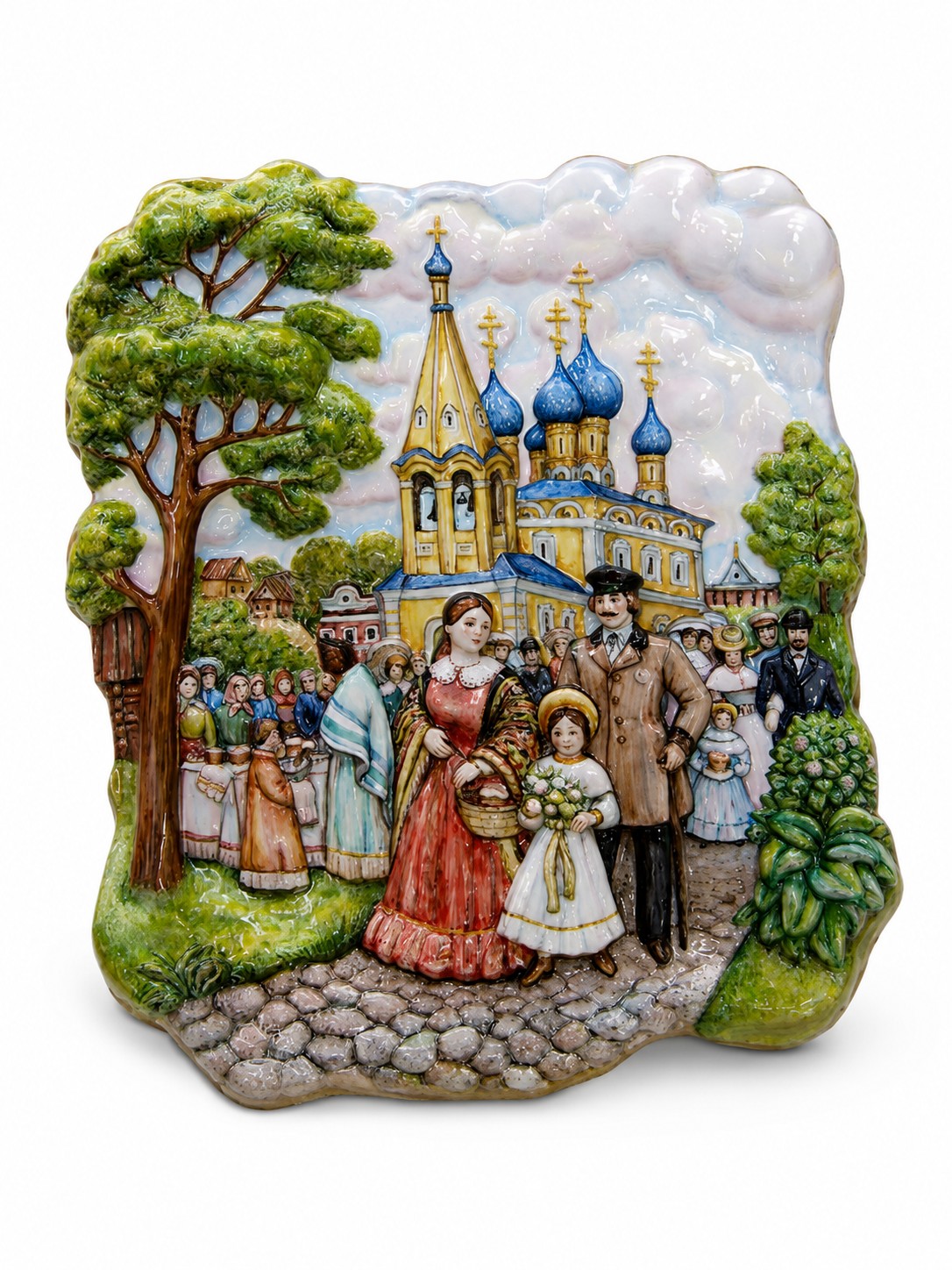 Плакетка «Рельеф Пасха» Майолика. 230 x 260 мм.
