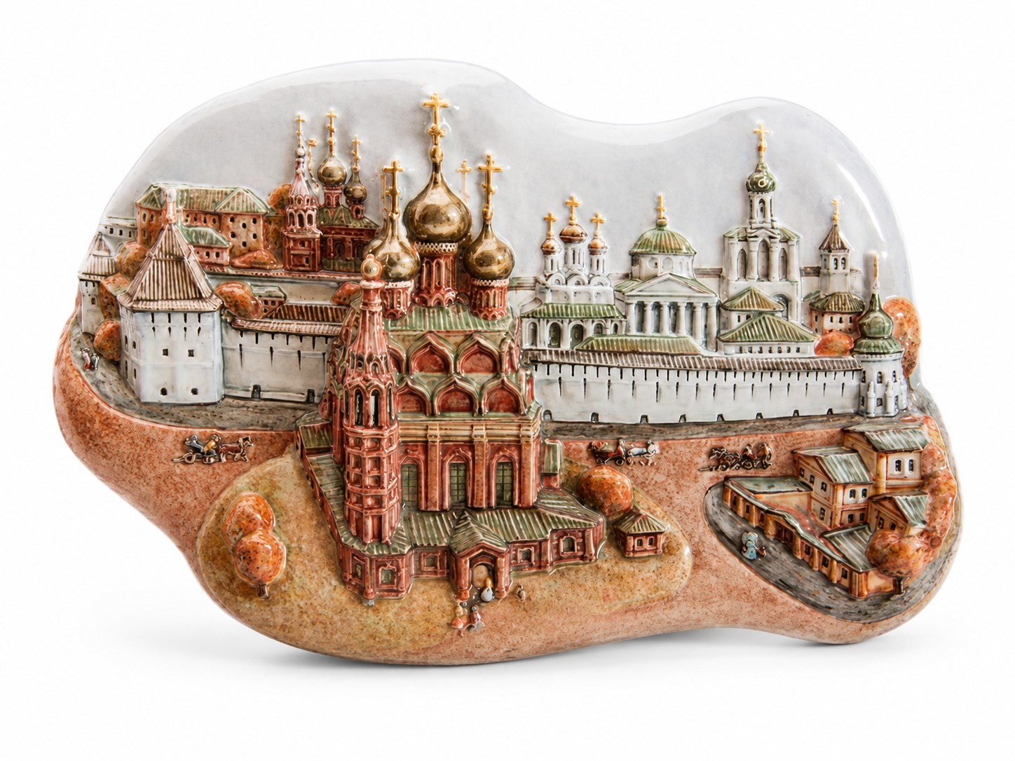 Плакетка «Рельеф Площадь Богоявления» Майолика. 532 x 330 мм.