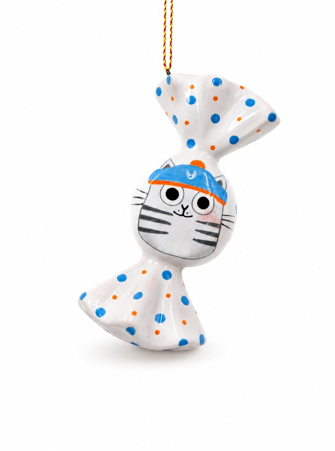 Елочная игрушка «Конфета Леденец» Майолика