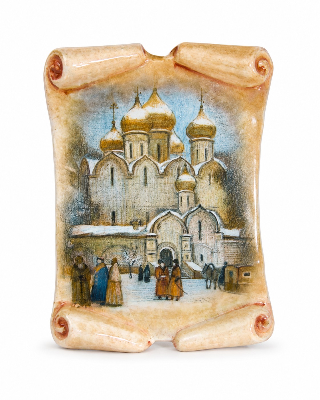 Свиток средний «Успенский собор» Майолика. 160 x 210 мм.