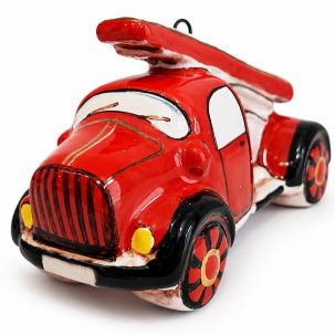 Елочная игрушка Пожарная машина 40 x 75 мм.