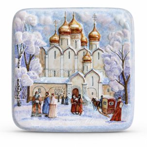 Плакетка Рельеф Успенский собор 218 x 223 мм.