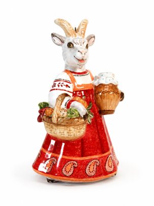 Елочная игрушка Коза мама