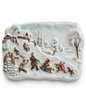 Плакетка настенная Зимние игры 150 x 220 мм.