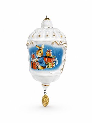 Елочная игрушка Фонарик ажурный Игрушки 60 x 120 мм.