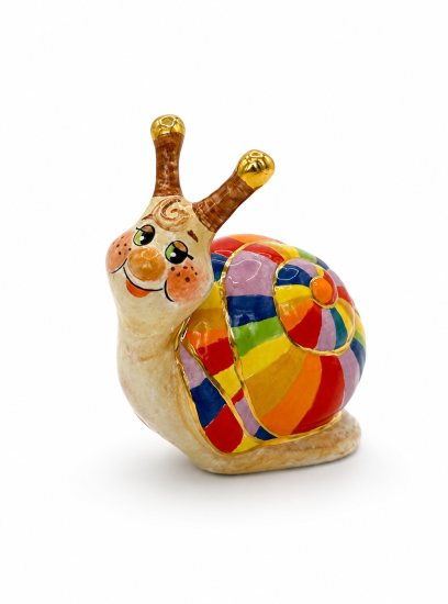 Елочная игрушка «Улитка» Майолика. 60 x 75 мм.