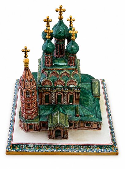 Скульптура «Церковь Богоявления» Майолика. 200 x 234 мм.
