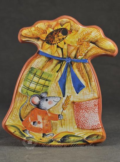 Доска для сыра «Мешок большой» Майолика. 190 x 230 мм.