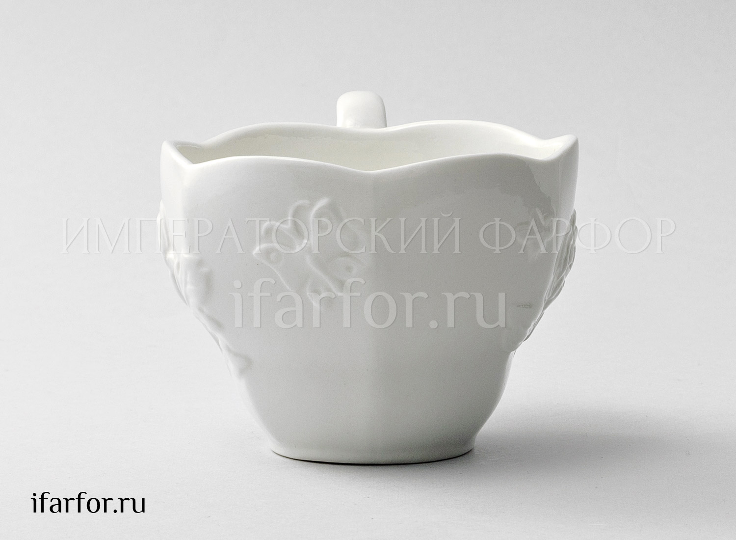 Чашка чайная «Цветочный рельеф Ivory» Фарфор. 250 мл.