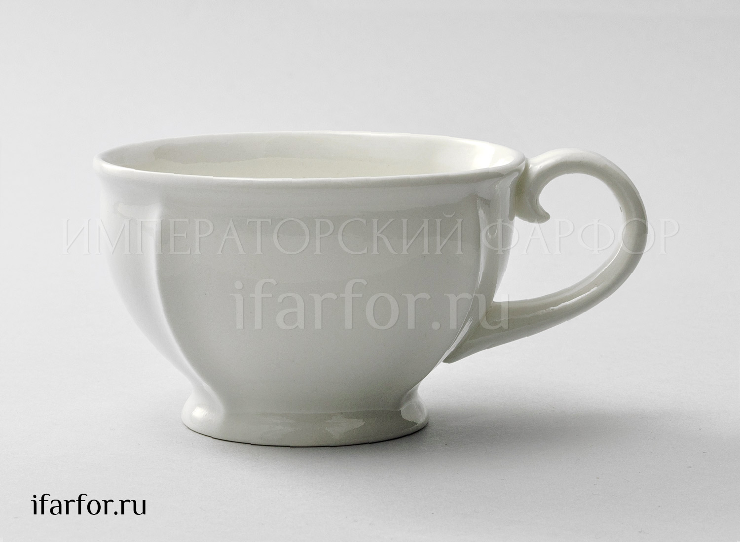 Чашка чайная «Рельеф Охотничий Ivory» Фарфор. 300 мл.
