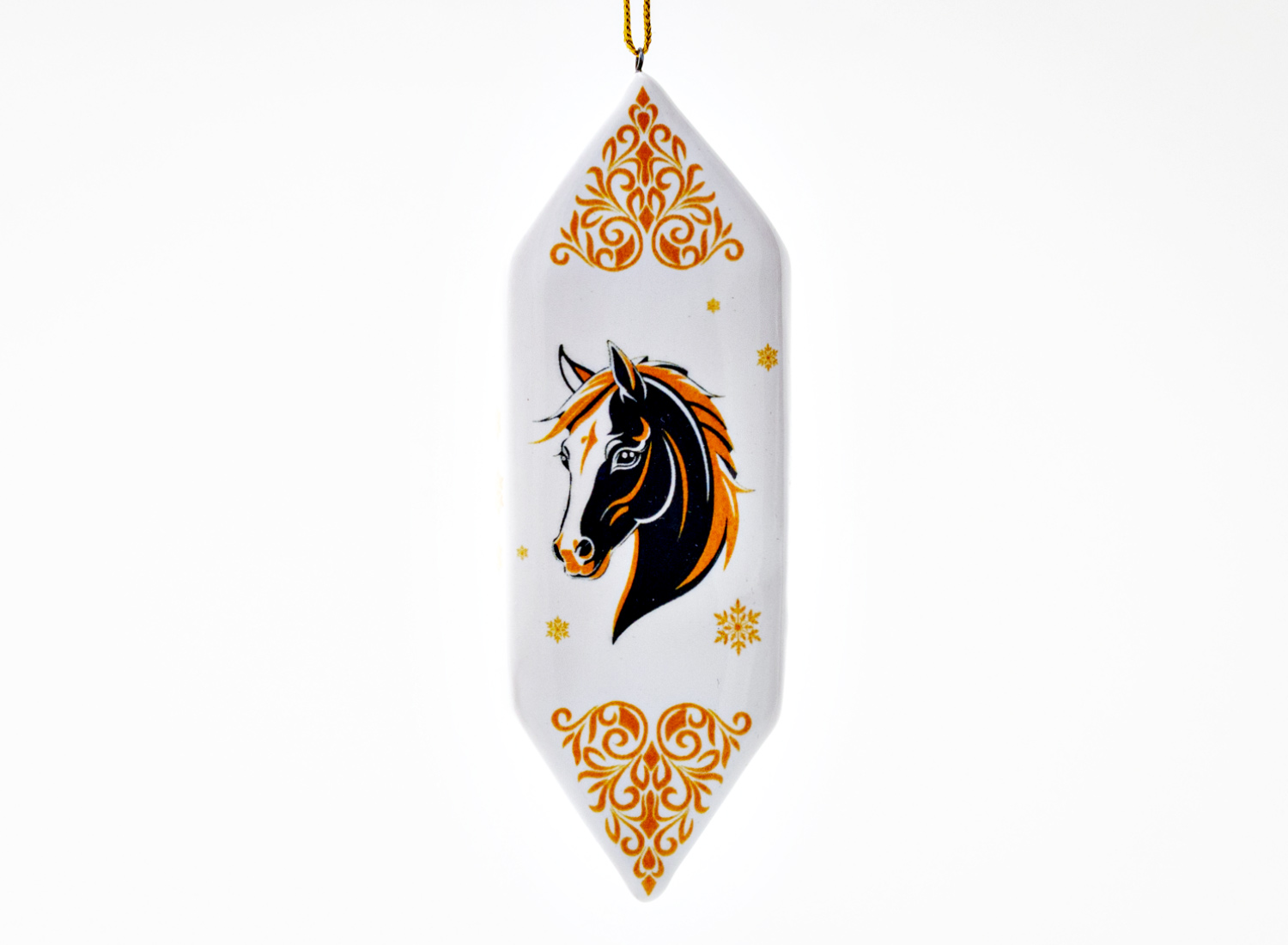 Елочная игрушка «Конфета 18» Форма: Конфета 18. Майолика. 35 x 105 мм.