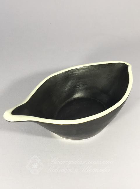 Тарелочка для закусок «Закусочное блюдо Ладья Среднее» Фарфор. 60 x 205 мм.
