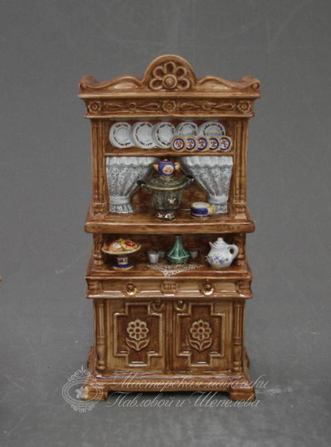 Скульптура «Буфет» Майолика. 230 x 120 мм.