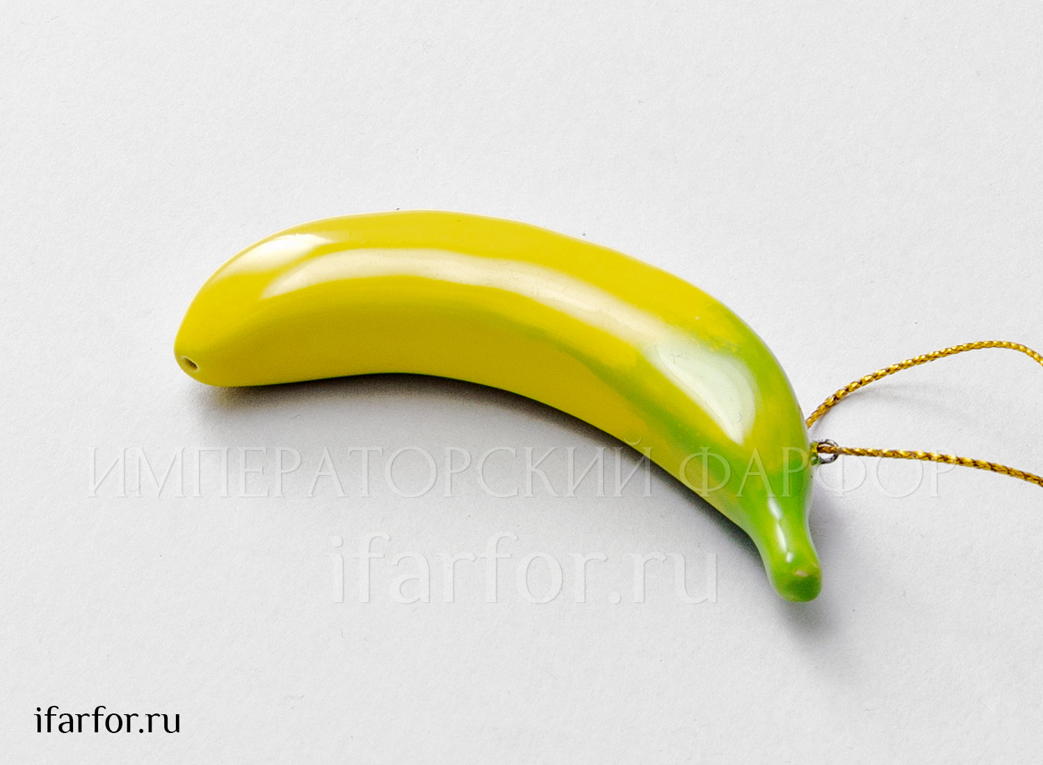 Елочная игрушка «Банан мини» Форма: Банан мини. Майолика. 30 x 20 x 80 мм.
