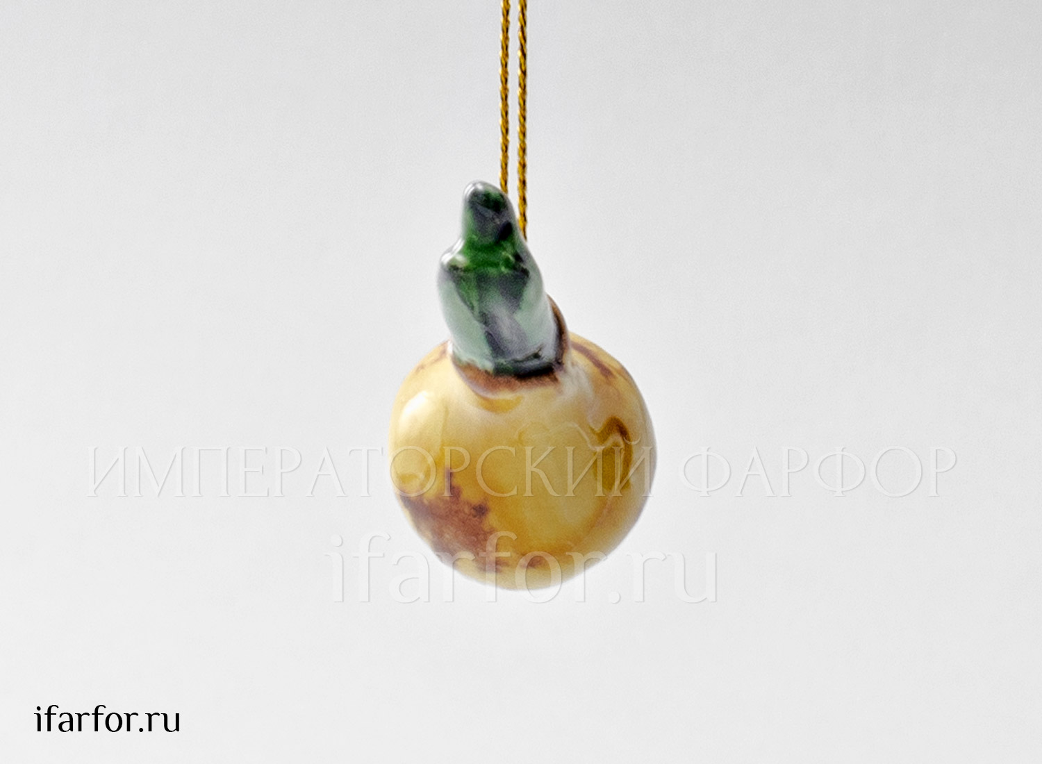 Елочная игрушка «Лук мини» Форма: Лук мини. Майолика. 25 x 65 мм.