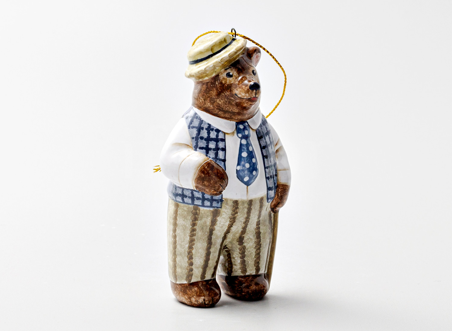 Елочная игрушка «Михайло Иванович» Форма: Михайло Иванович. Майолика. 55 x 115 мм.