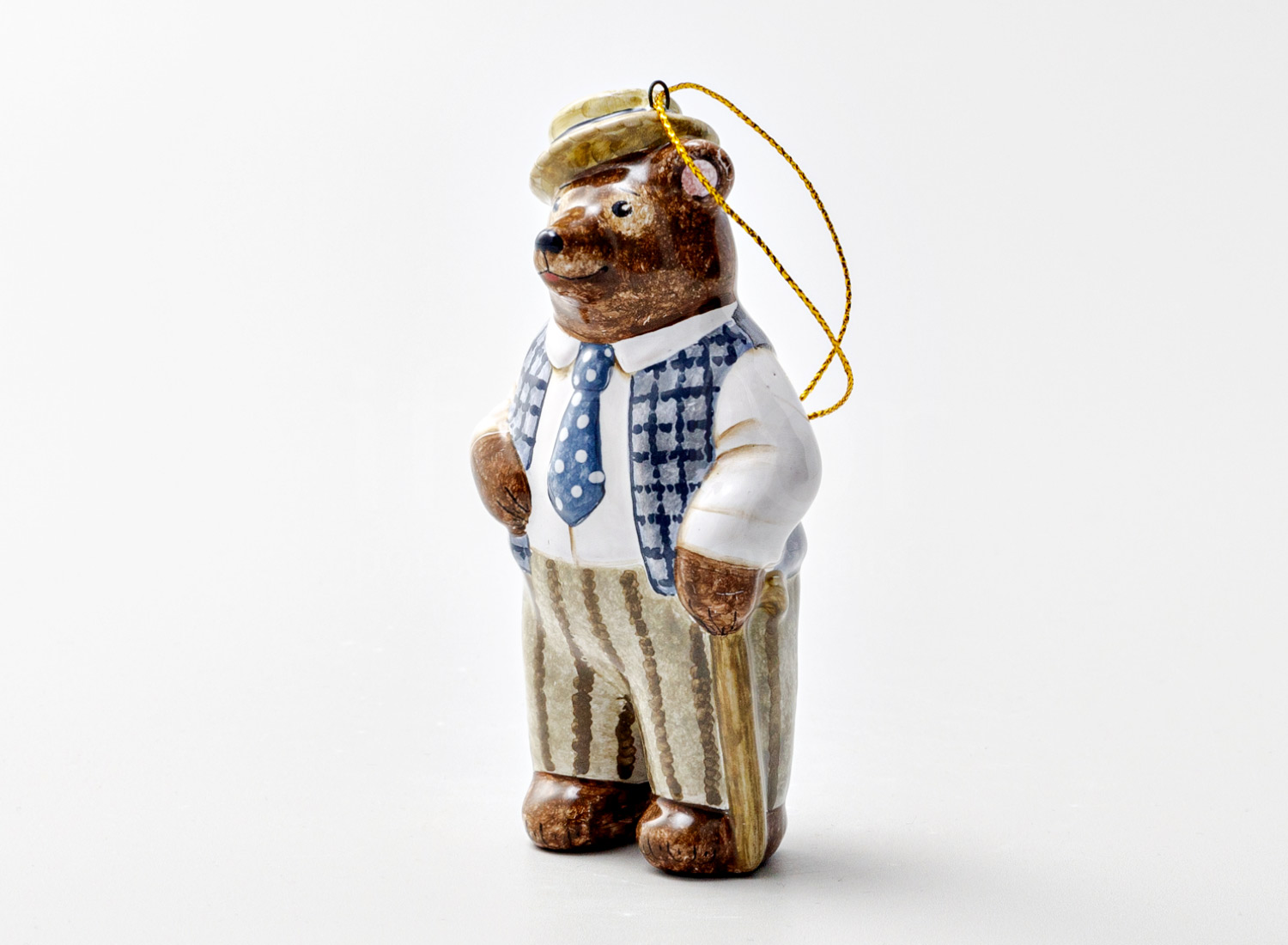 Елочная игрушка «Михайло Иванович» Форма: Михайло Иванович. Майолика. 55 x 115 мм.