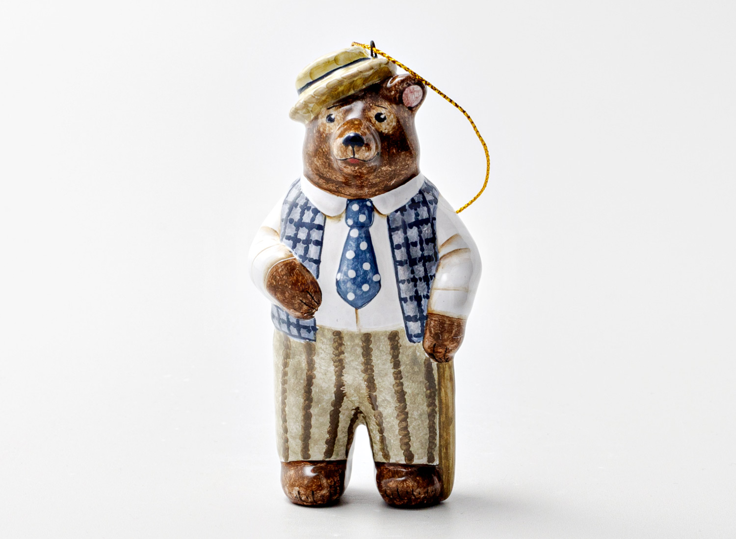 Елочная игрушка «Михайло Иванович» Форма: Михайло Иванович. Майолика. 55 x 115 мм.