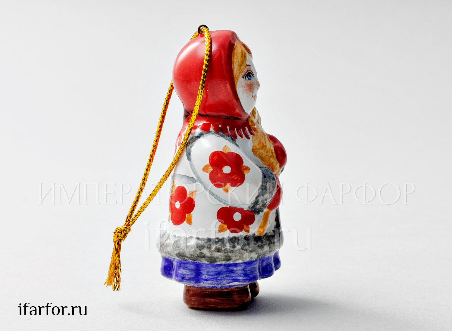 Елочная игрушка «Февраль» Форма: Февраль. Майолика. 50 x 85 мм.