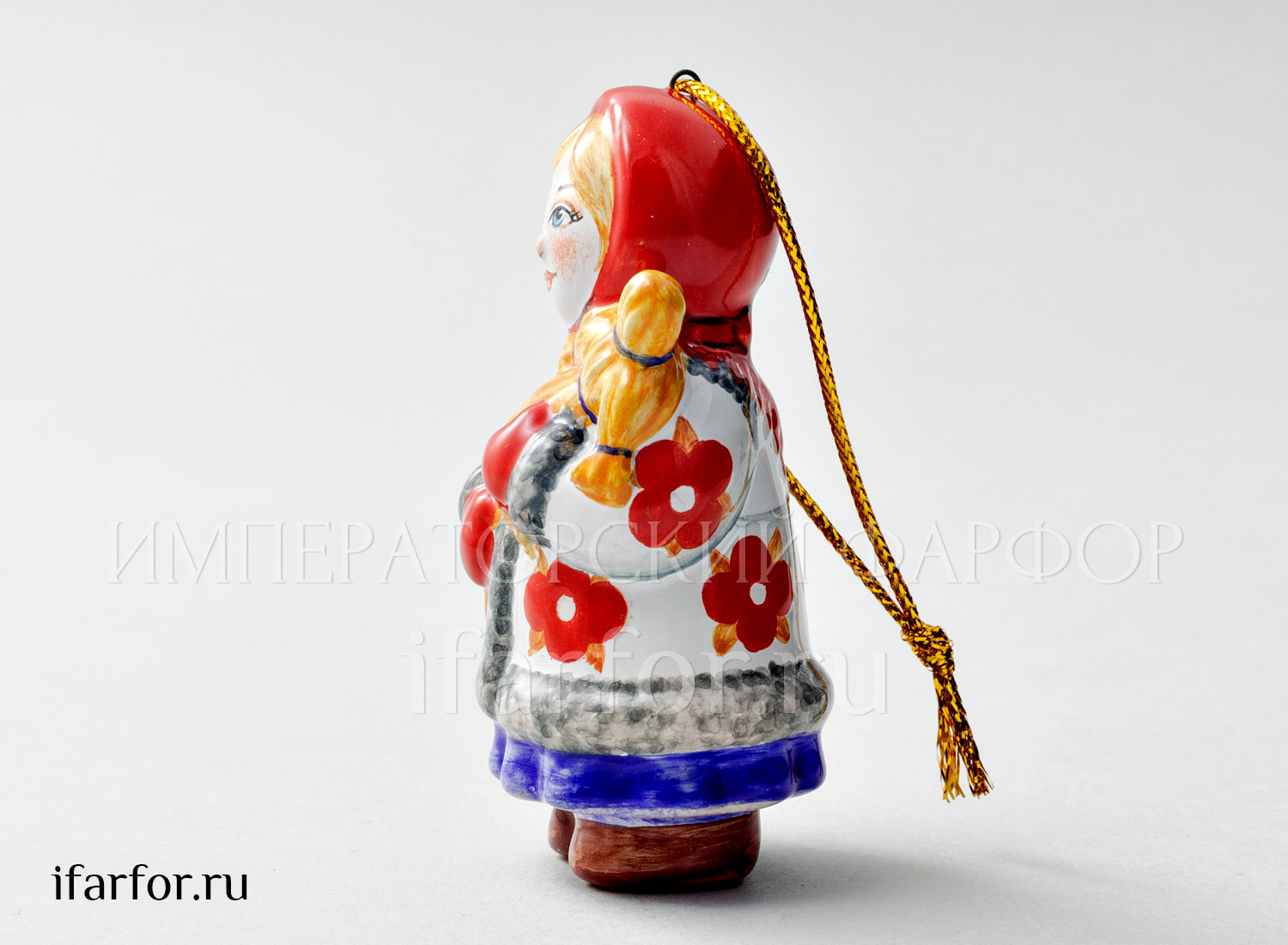 Елочная игрушка «Февраль» Форма: Февраль. Майолика. 50 x 85 мм.