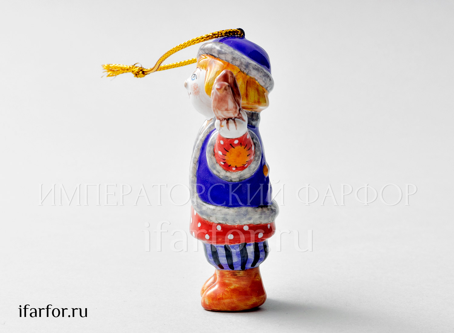 Елочная игрушка «Март» Форма: Март. Майолика. 79 x 88 мм.