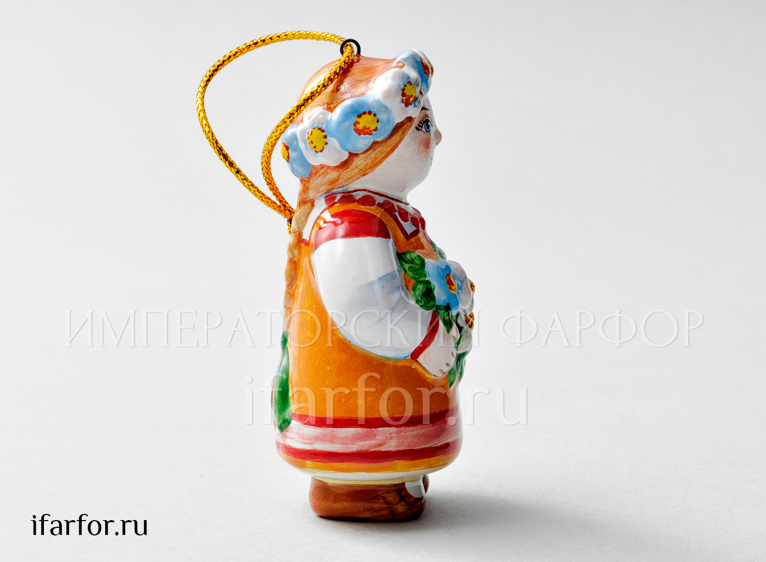 Елочная игрушка «Июнь» Форма: Июнь. Майолика. 50 x 85 мм.