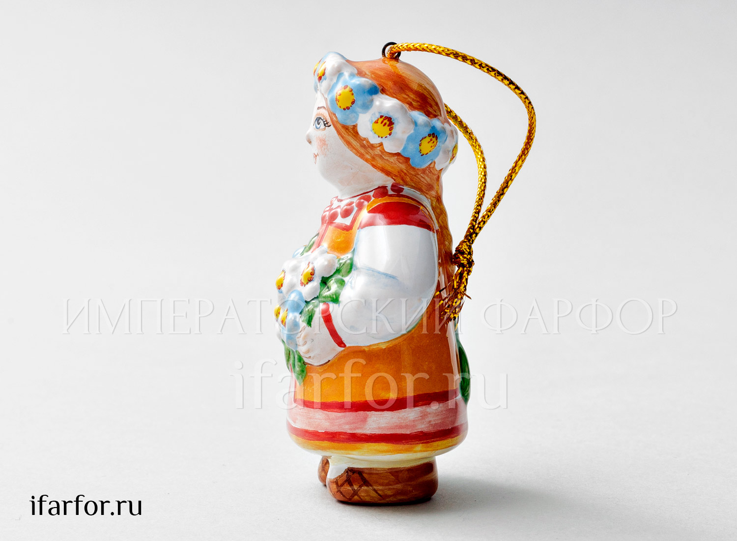 Елочная игрушка «Июнь» Форма: Июнь. Майолика. 50 x 85 мм.