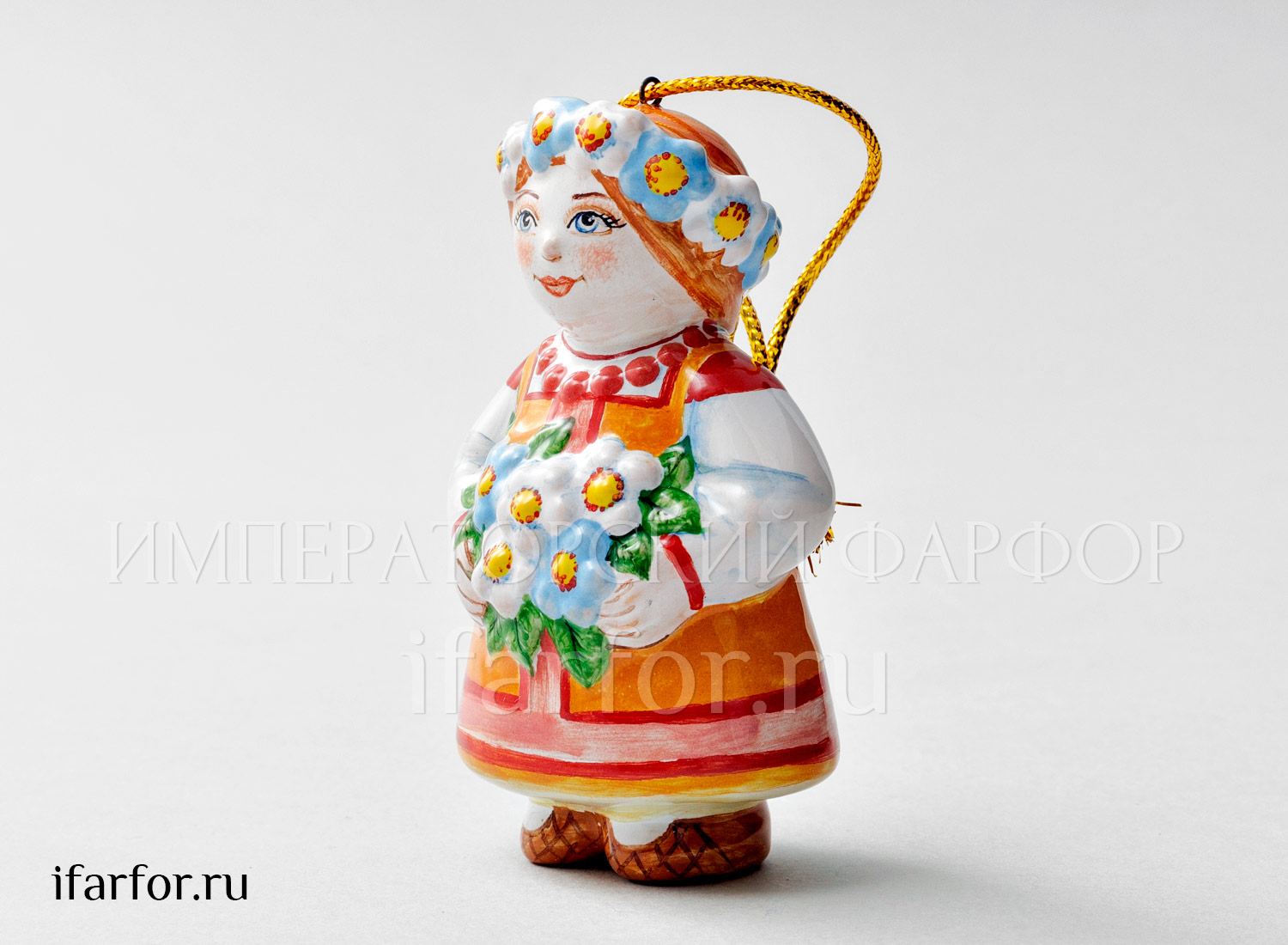 Елочная игрушка «Июнь» Форма: Июнь. Майолика. 50 x 85 мм.