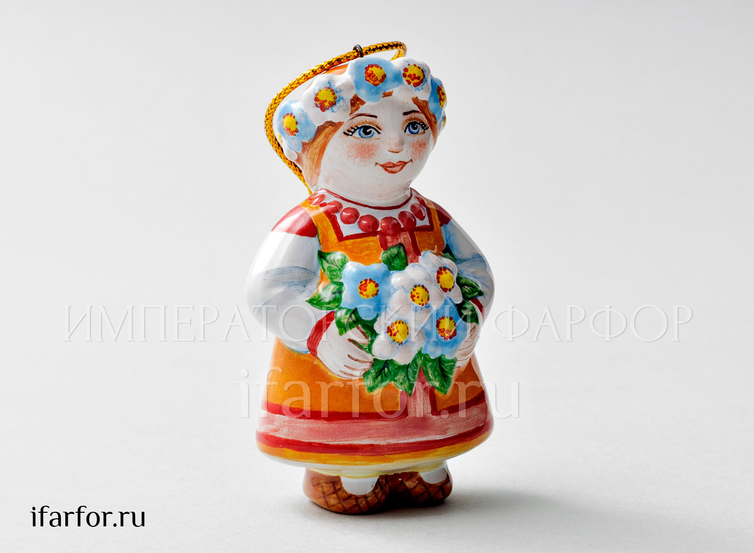 Елочная игрушка «Июнь» Форма: Июнь. Майолика. 50 x 85 мм.