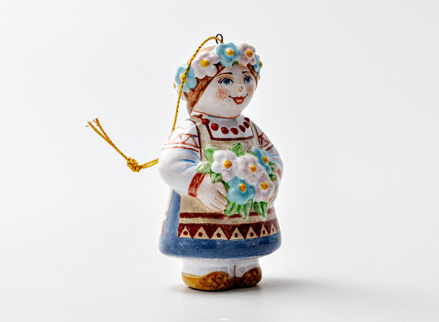 Елочная игрушка «Июнь 1» Форма: Июнь 1. Майолика. 55 x 97 мм.