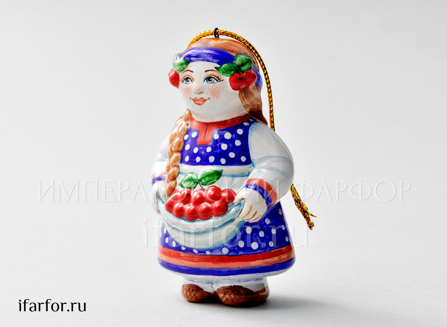 Елочная игрушка «Июль» Форма: Июль. Майолика. 50 x 85 мм.