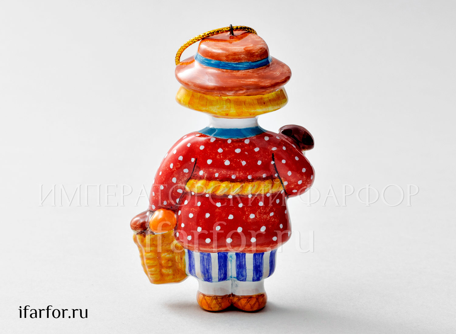 Елочная игрушка «Сентябрь» Форма: Сентябрь. Майолика. 60 x 90 мм.