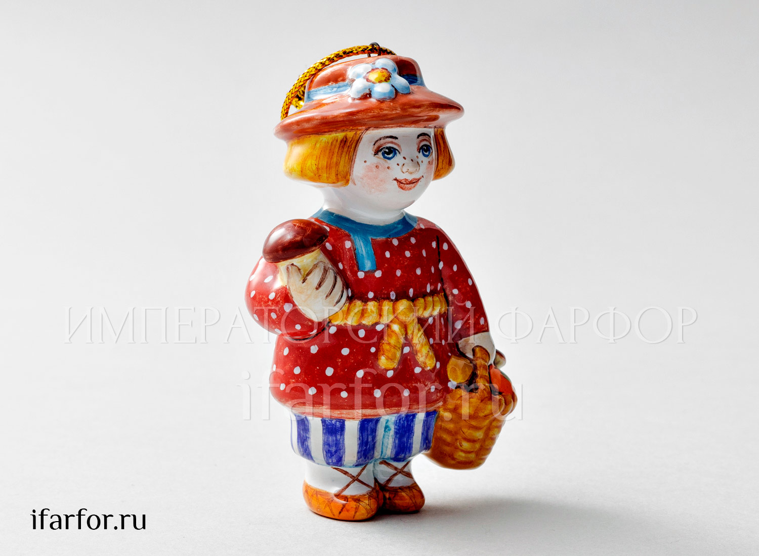 Елочная игрушка «Сентябрь» Форма: Сентябрь. Майолика. 60 x 90 мм.