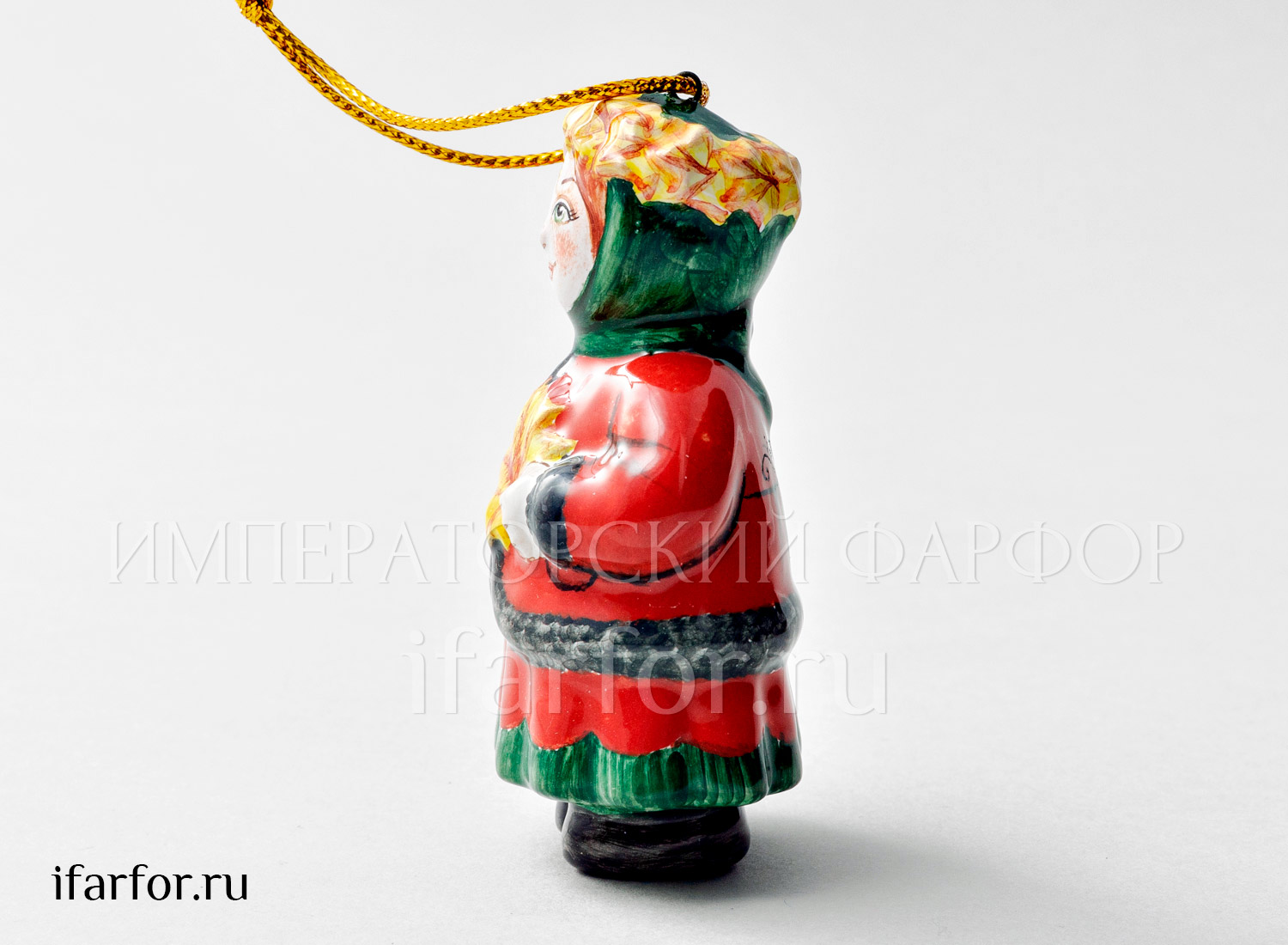 Елочная игрушка «Октябрь» Форма: Октябрь. Майолика. 55 x 85 мм.