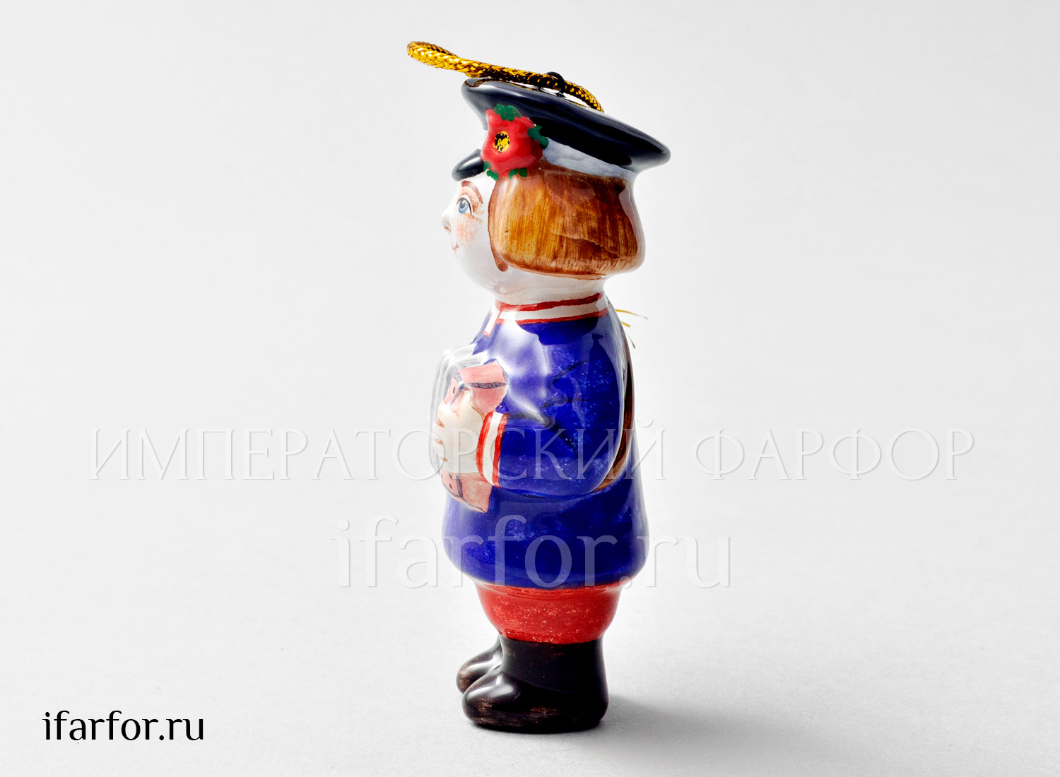 Елочная игрушка «Ноябрь» Форма: Ноябрь. Майолика. 50 x 90 мм.