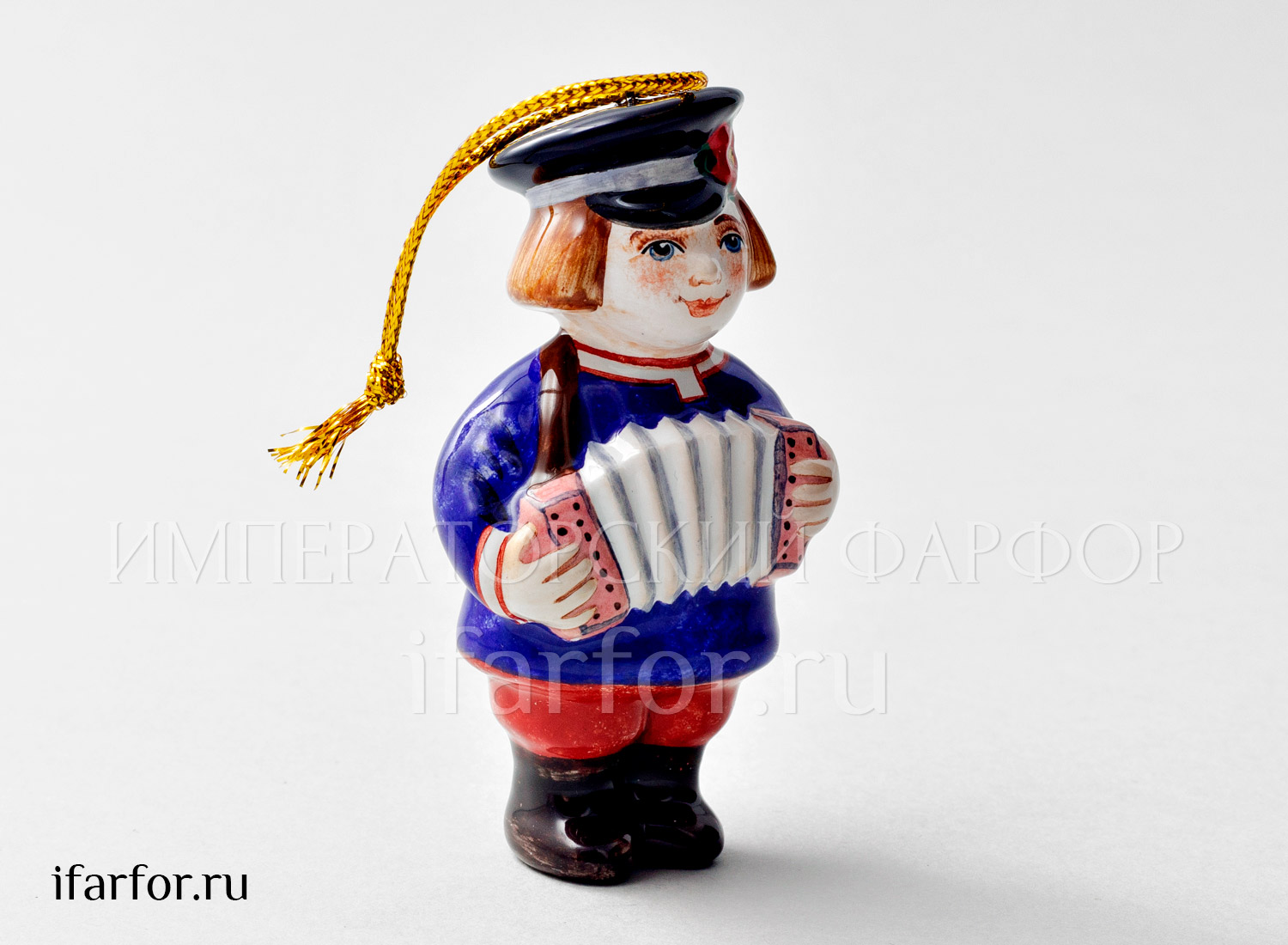 Елочная игрушка «Ноябрь» Форма: Ноябрь. Майолика. 50 x 90 мм.