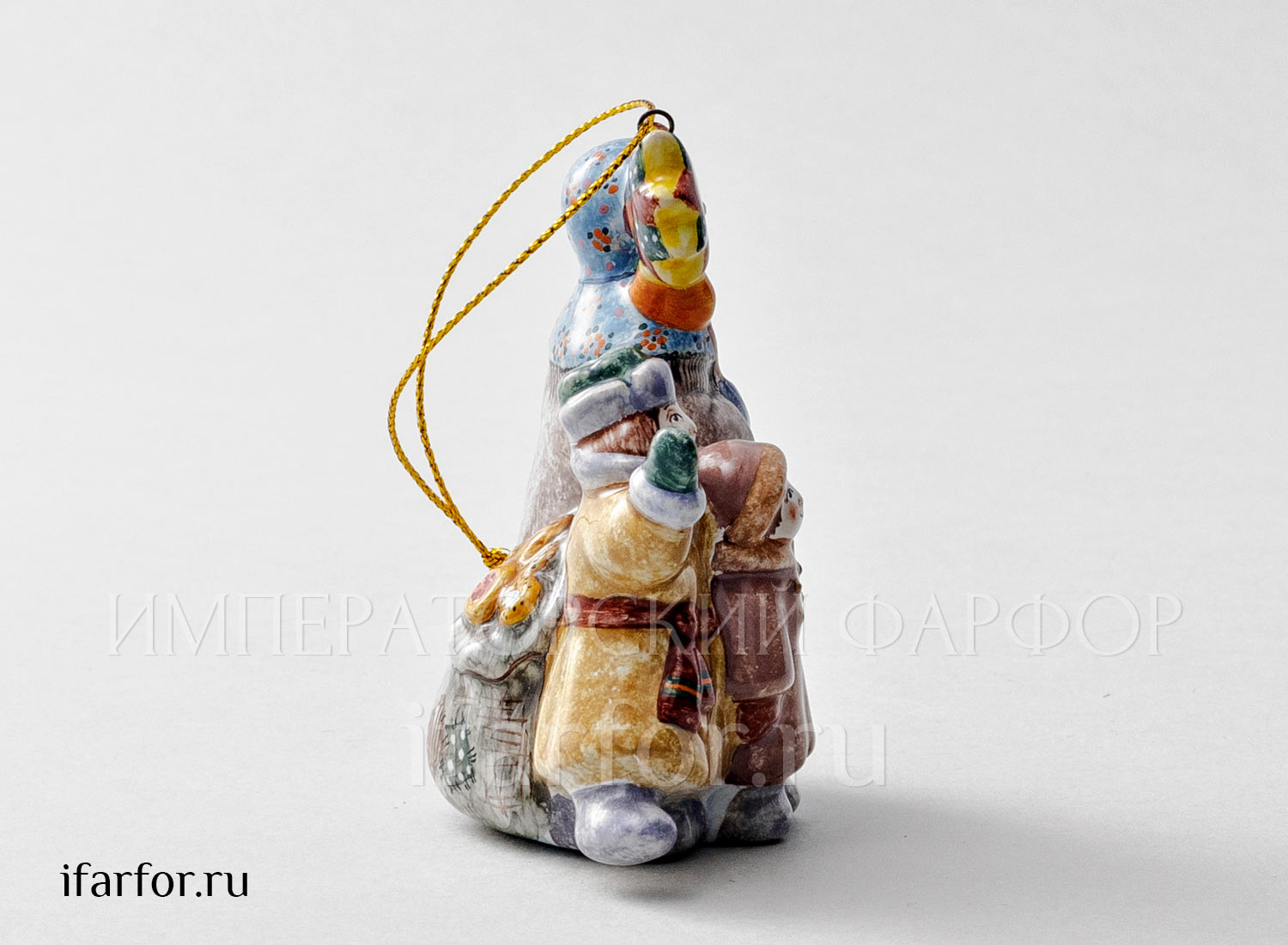 Елочная игрушка «Колядки» Форма: Колядки. Майолика. 75 x 85 мм.