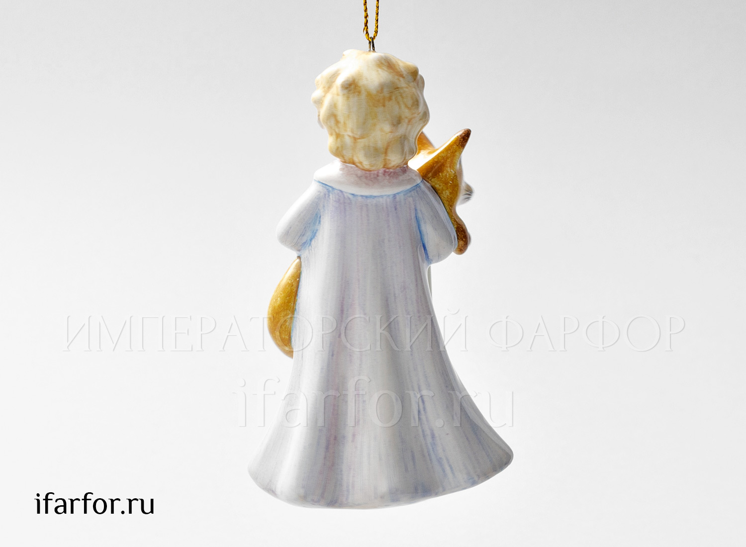 Елочная игрушка «Маленький принц» Форма: Маленький принц. Майолика. 65 x 110 мм.
