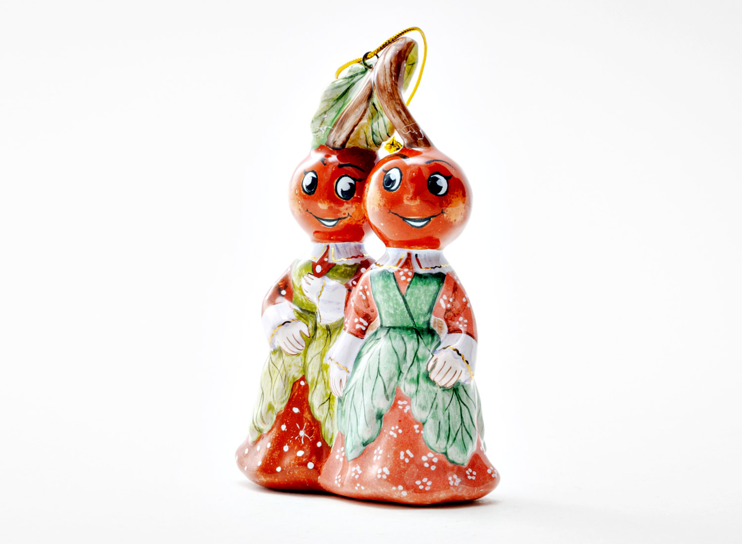 Елочная игрушка «Графини Вишни 1» Форма: Графини Вишни 1. Майолика. 75 x 110 мм.
