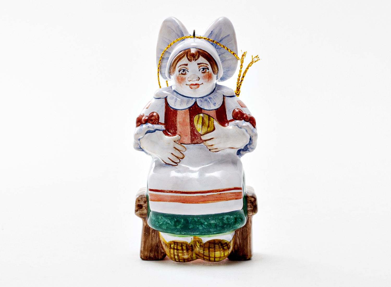 Елочная игрушка «Двенадцать месяцев. Дочка» Майолика. 50 x 90 мм.