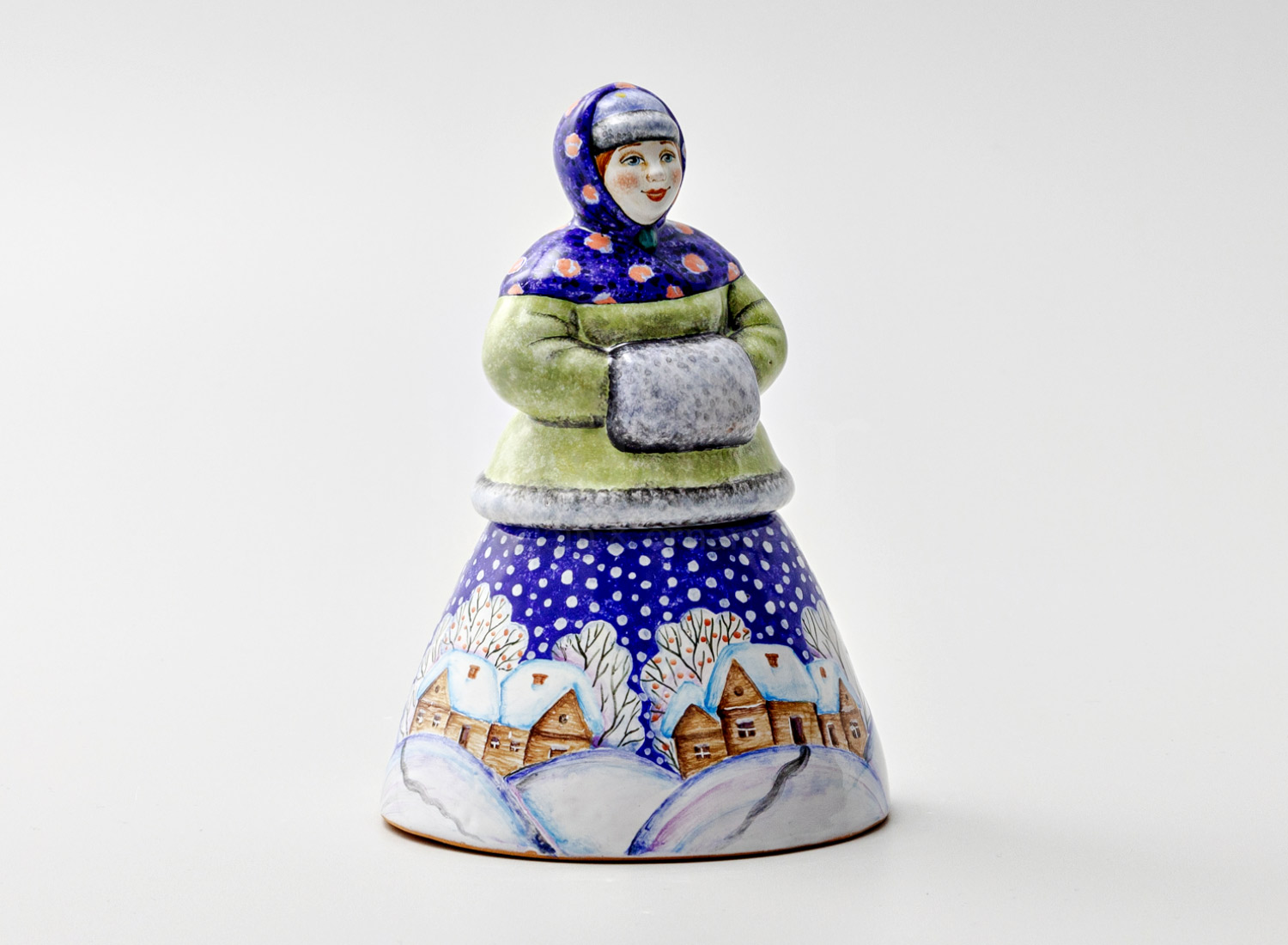 Шкатулка «Шкатулка-секрет Зима» Форма: Шкатулка-секрет Зима. Майолика. 100 x 140 мм.