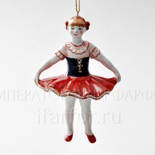 Елочная игрушка Юная балерина Юная балерина (красный) 65 x 80 x 115 мм.