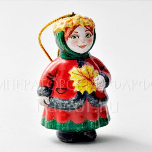 Елочная игрушка Октябрь 55 x 85 мм.