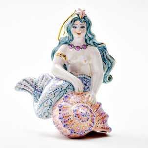 Елочная игрушка Русалка Лукоморье 95 x 110 мм.