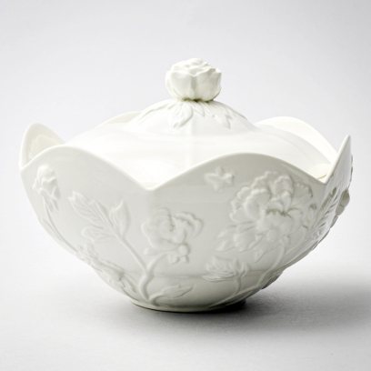Конфетница «Цветочный рельеф Ivory» Фарфор