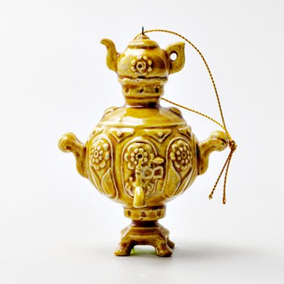 Елочная игрушка «Самовар» Форма: Самовар. Майолика. 65 x 80 x 105 мм.