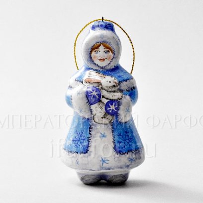 Елочная игрушка «Снегурочка» Форма: Снегурочка. Майолика. 45 x 53 x 102 мм.
